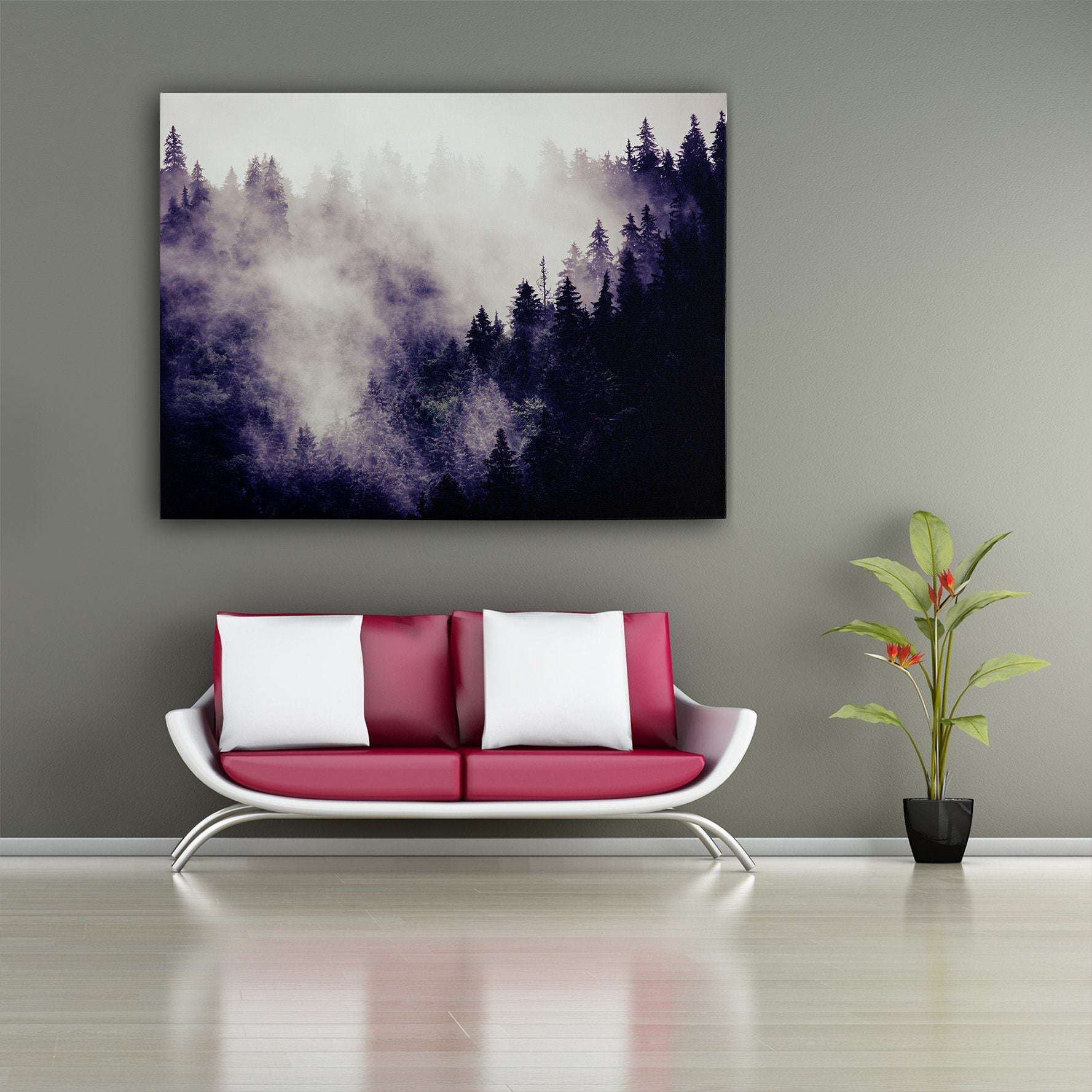 Misty Forest II Canvas Wido 