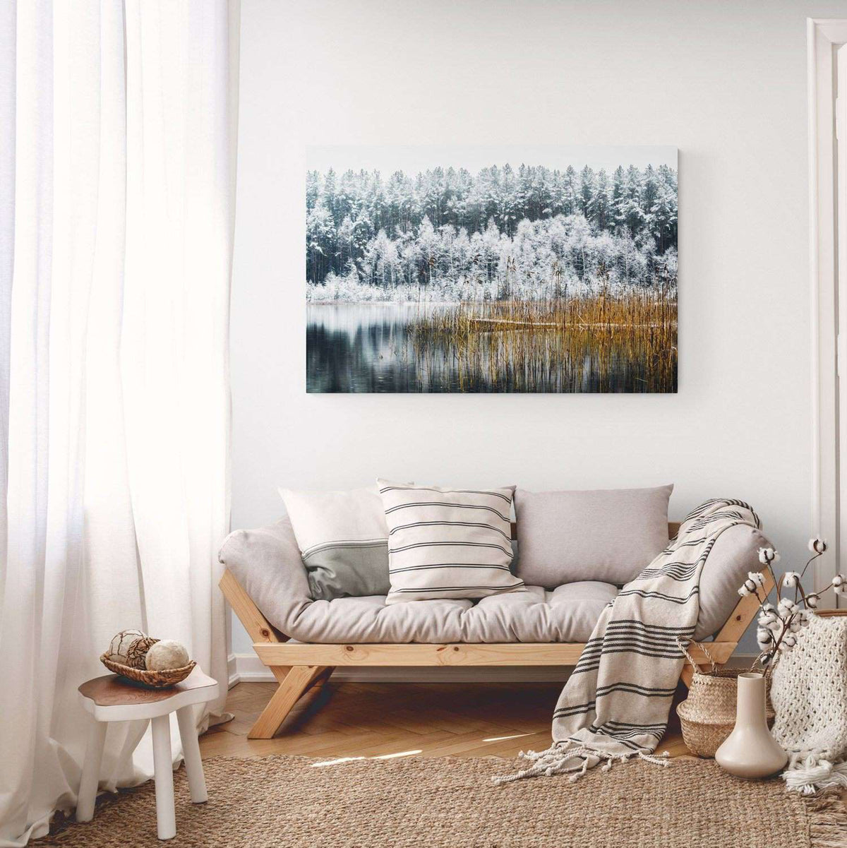 Frosty Forest Trees Canvas Magna Canvas 