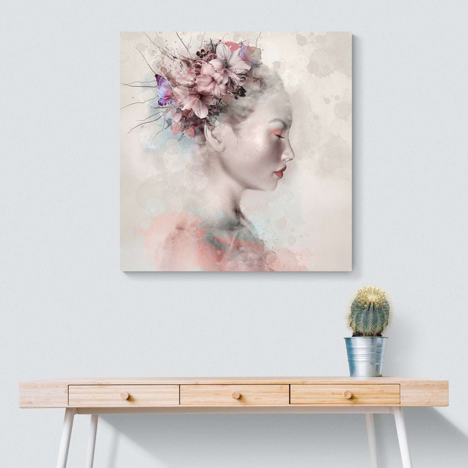 Woman With Lilies Canvas Magna Canvas 