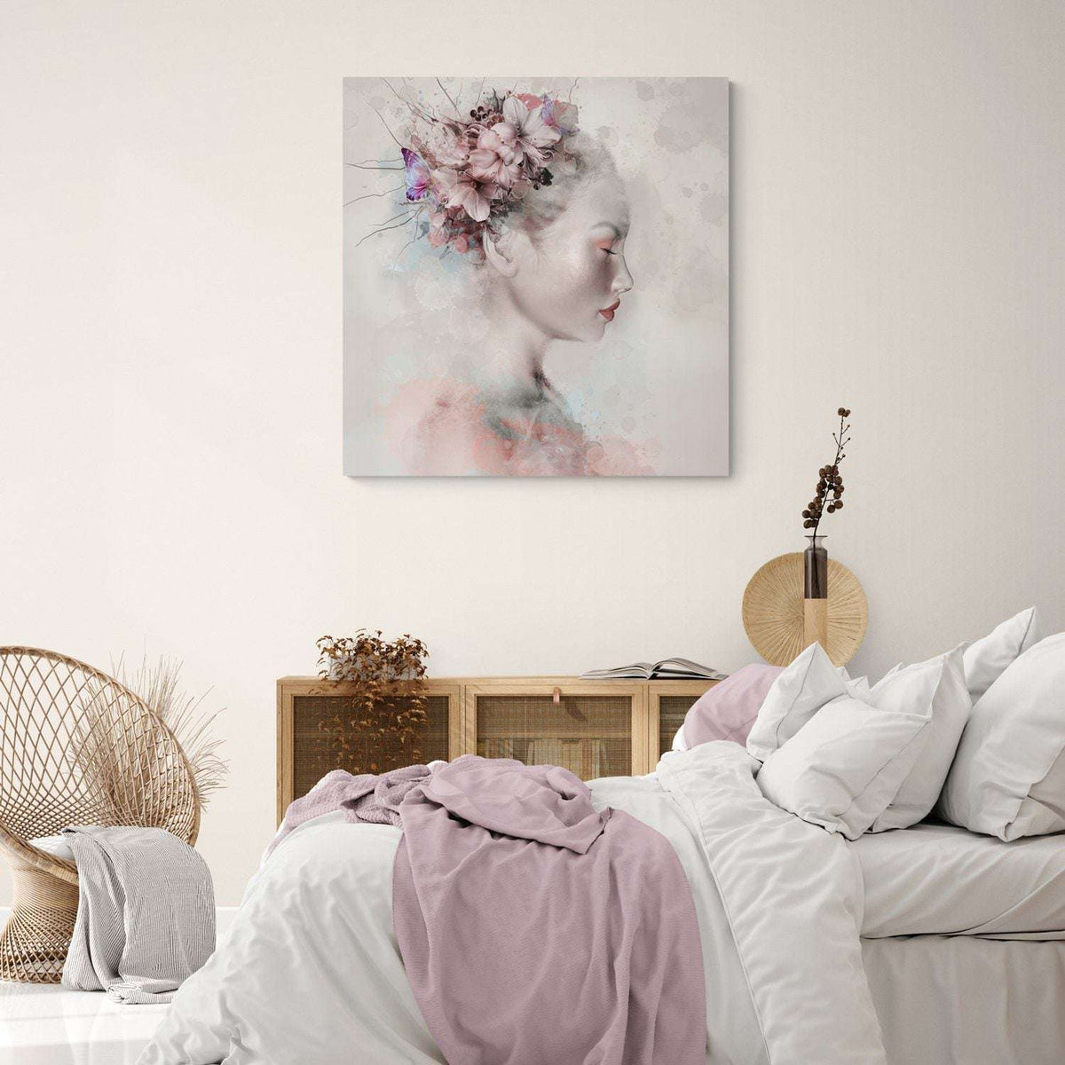Woman With Lilies Canvas Magna Canvas 