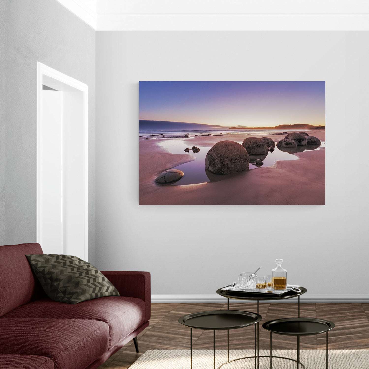 Moeraki Boulders At Low Tide