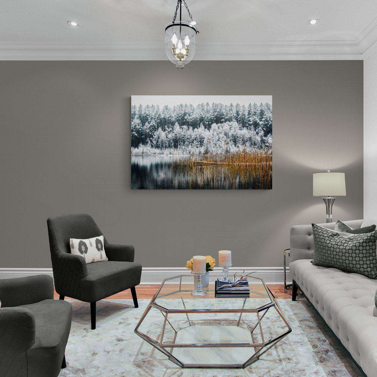 Frosty Forest Trees Canvas Magna Canvas 