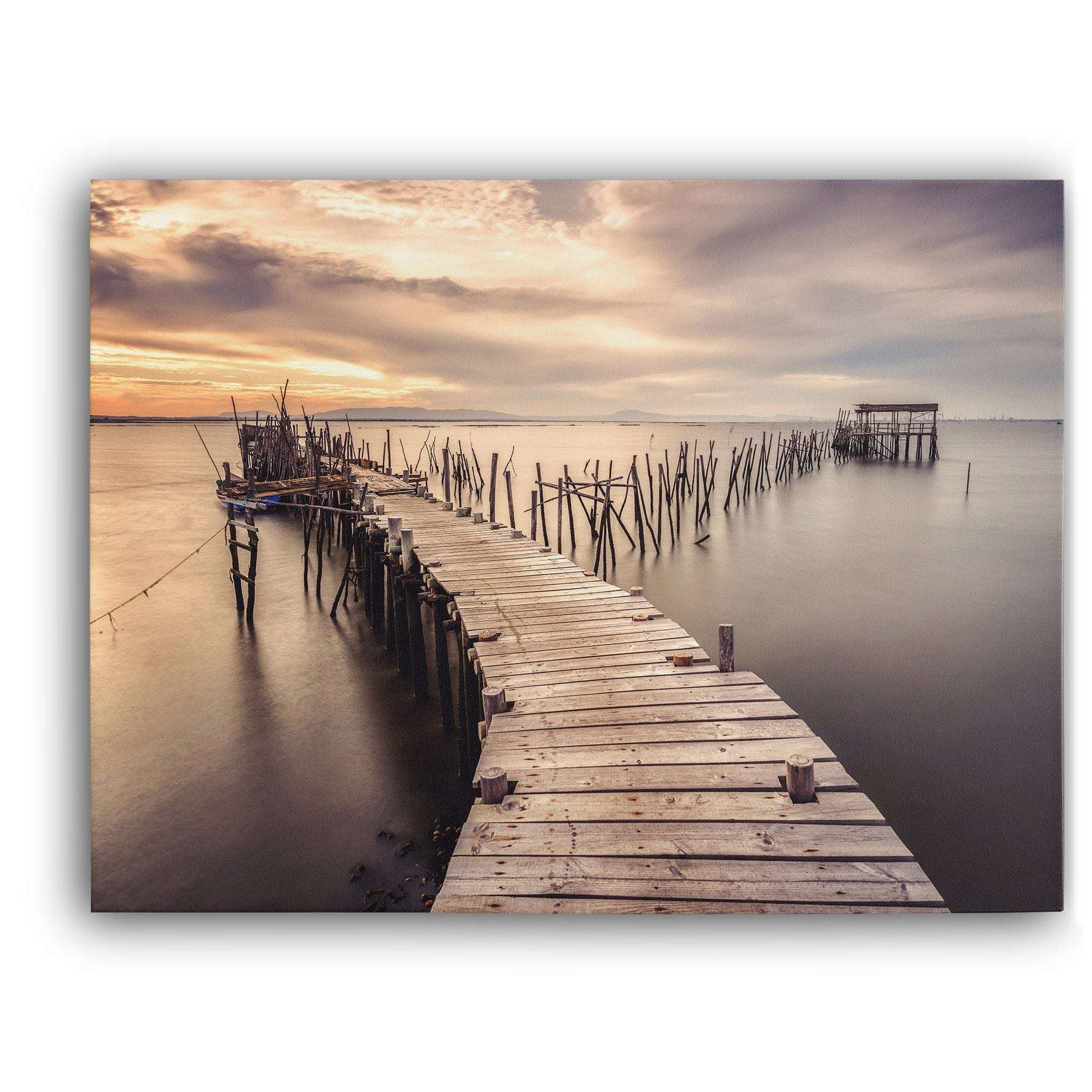 Old Wooden Pier Canvas Wido 