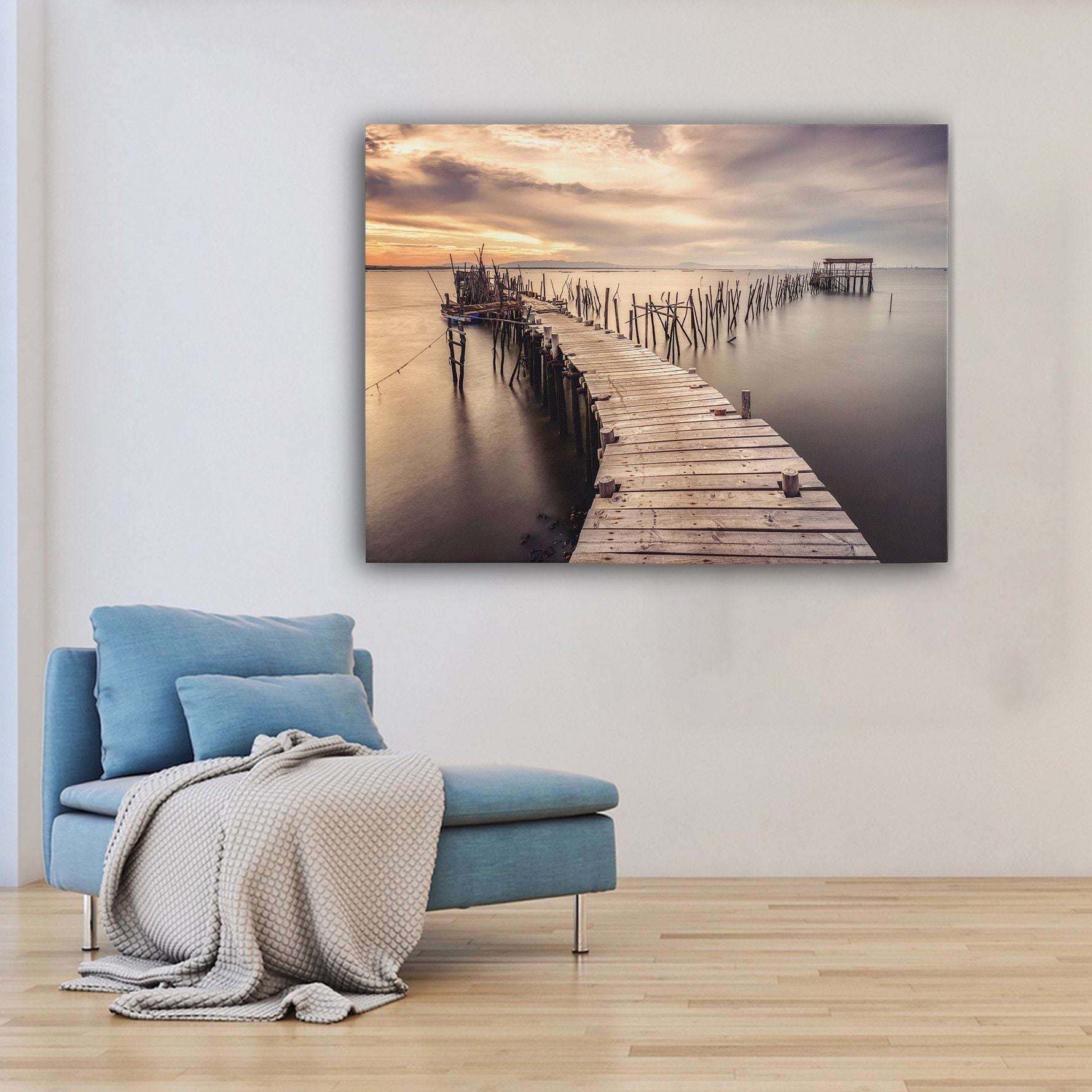 Old Wooden Pier Canvas Wido 