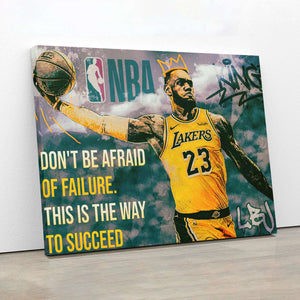 Basketball Jersey Art Piece Motivational Canvas Artwork Home