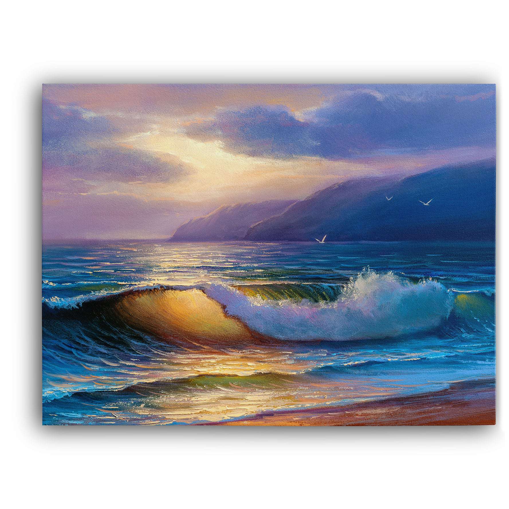 Sea Wave At Sunset