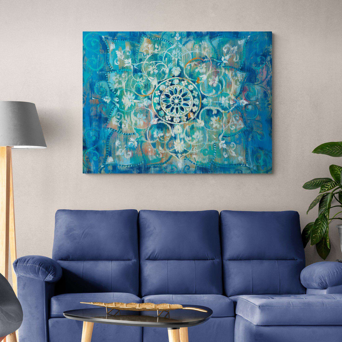 Mandala in Blue Canvas Wido 