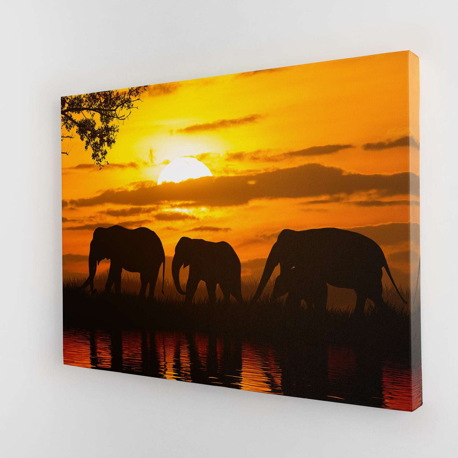 Sunset Elephants