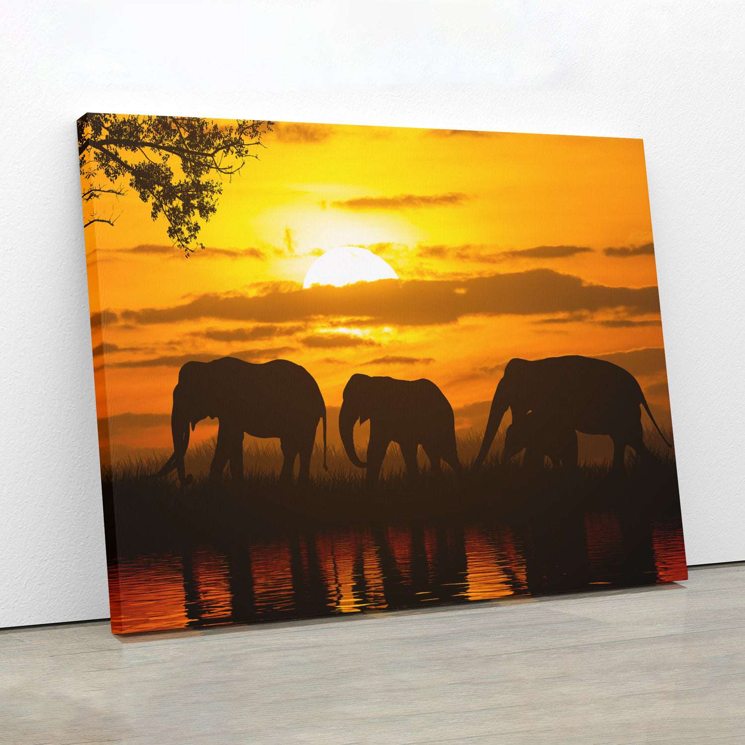 Sunset Elephants