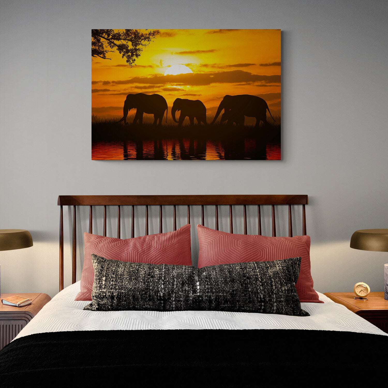 Sunset Elephants