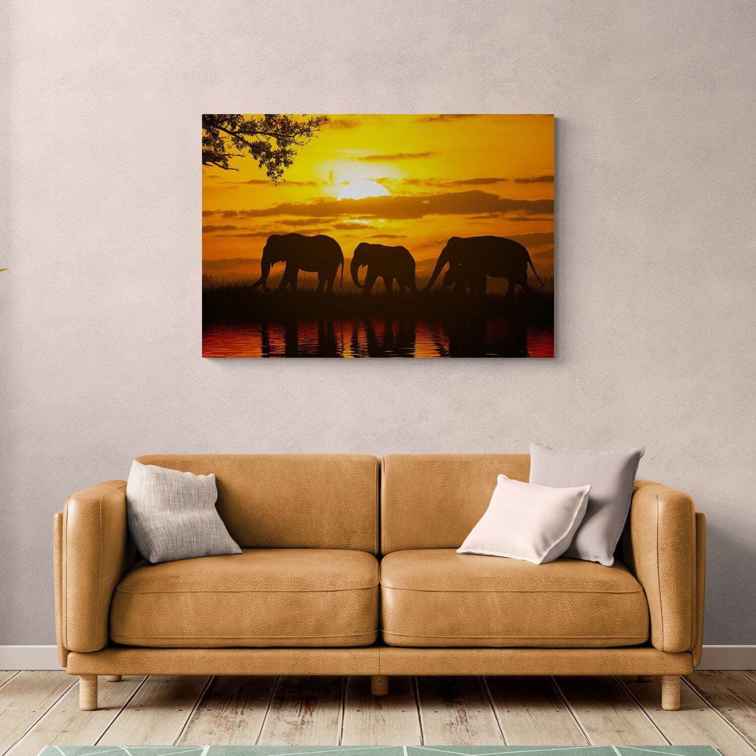 Sunset Elephants