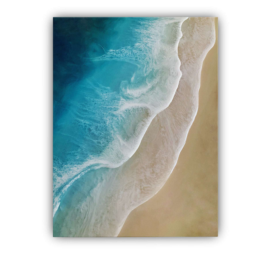 Ocean Print, Aerial Beach Print Wall Decor, Beach Umbrellas Photography,  Blue Sea Art Print Yoga Mat by Radu Bercan - Pixels