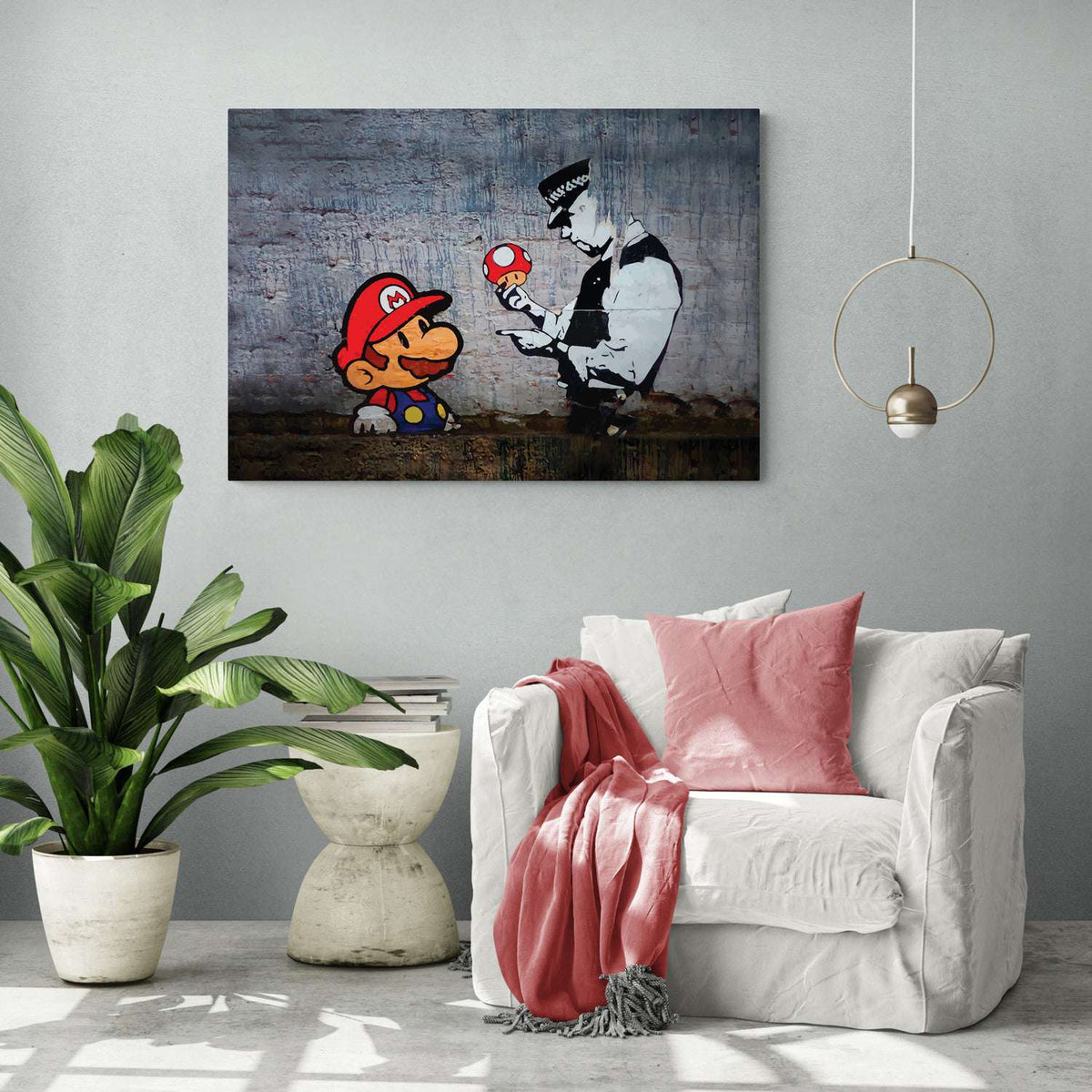 Banksy Like Mario and Cop
