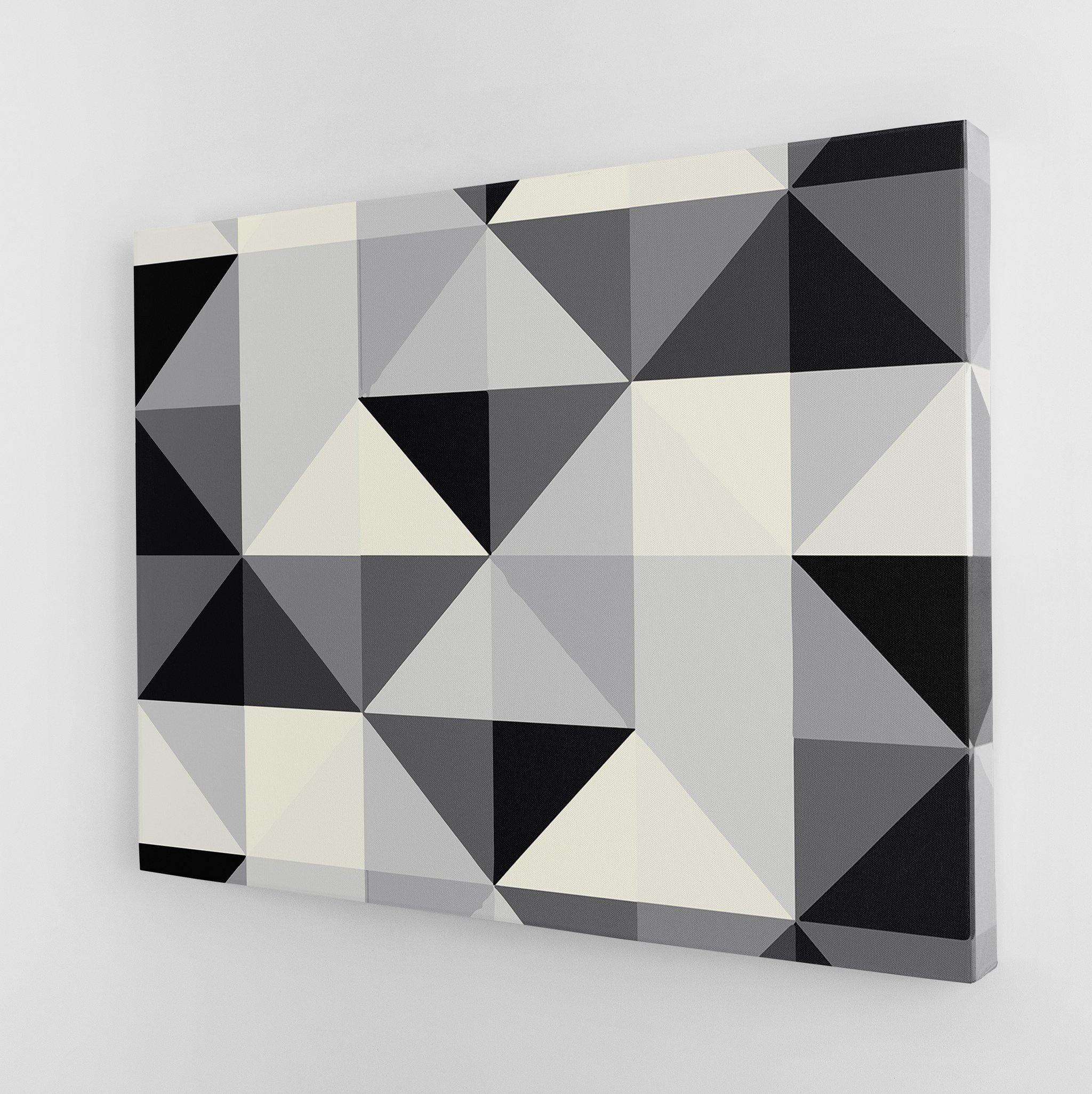 Black and White Geometry Canvas Wido 