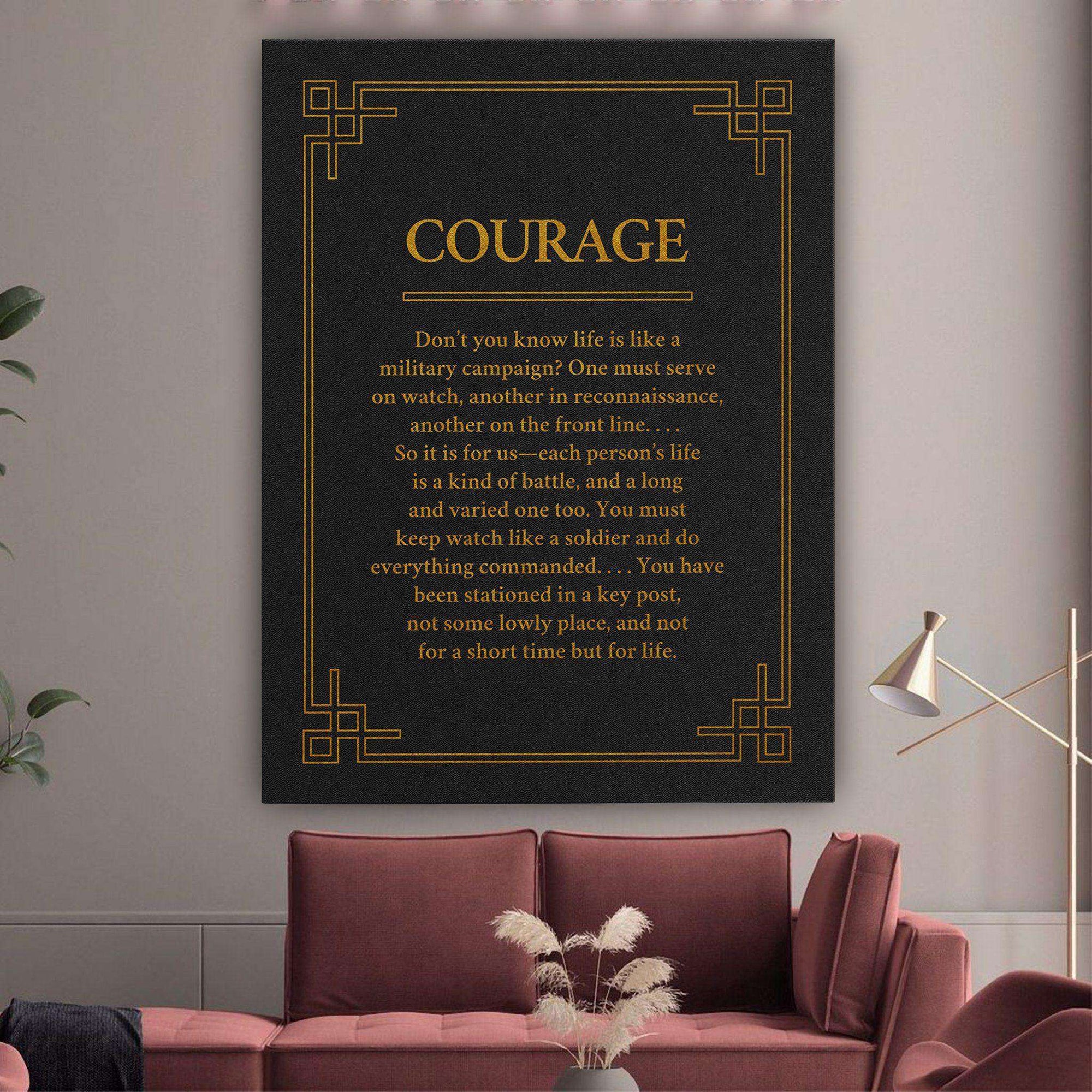 Courage Canvas Wido 30x60 cm / 12x24″ Leather 