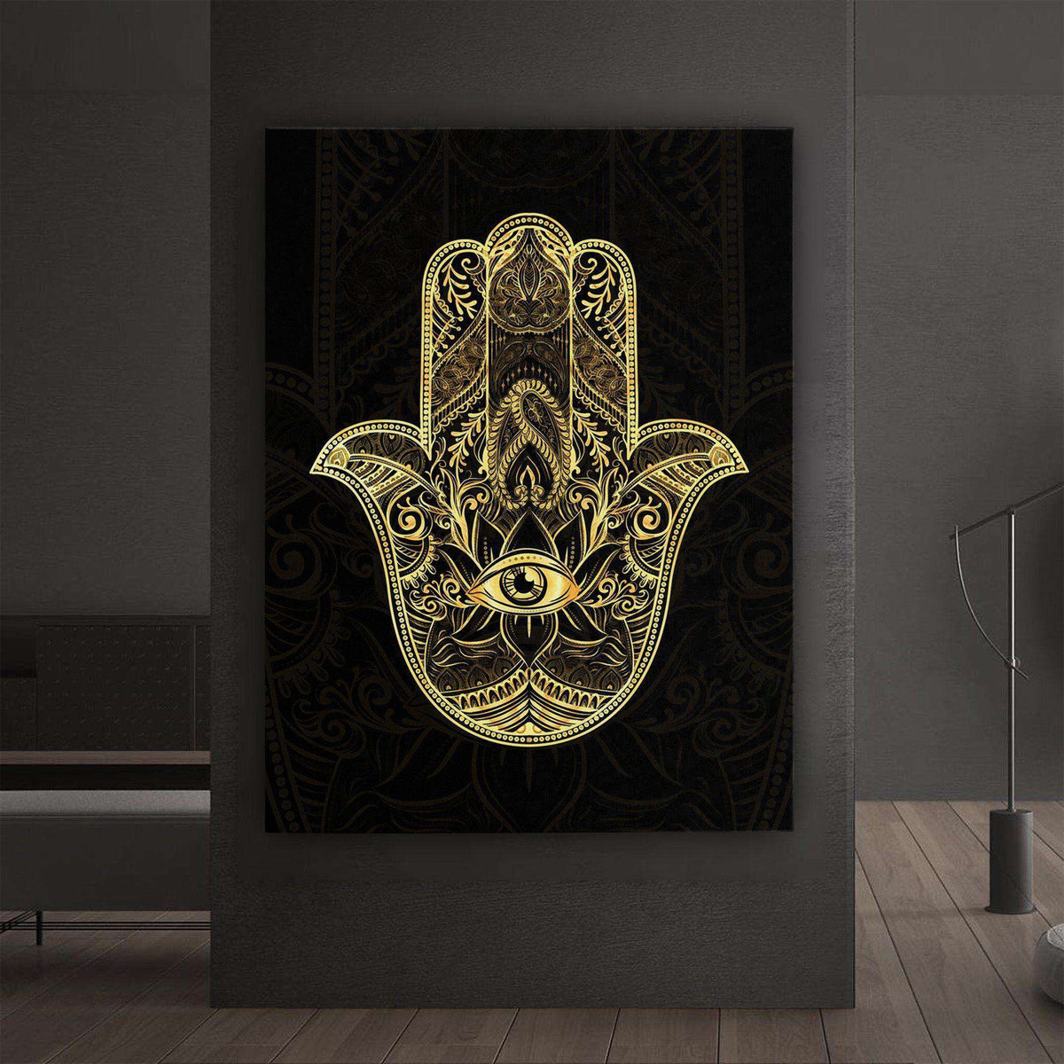 Golden Hamsa Canvas Wido 