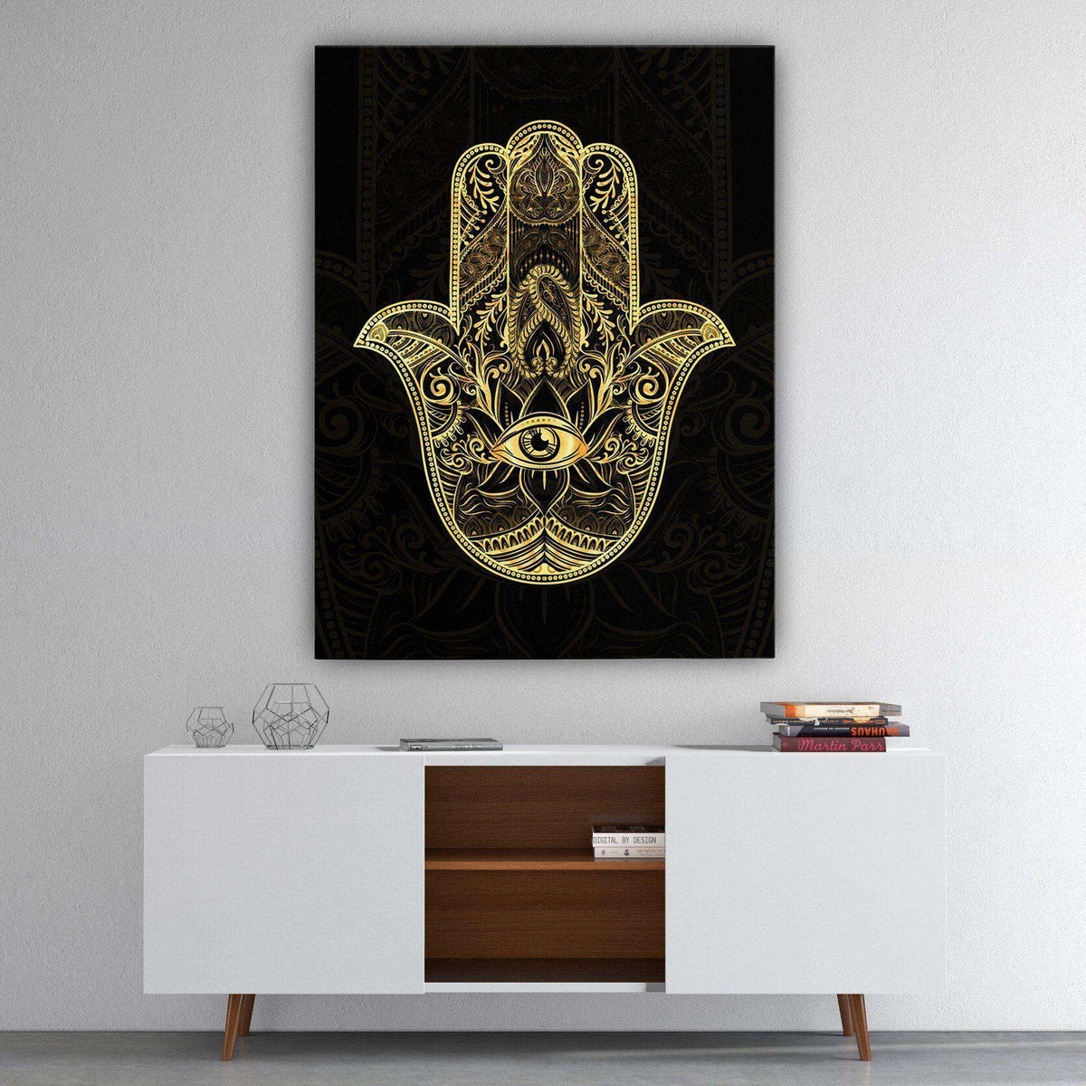 Golden Hamsa Canvas Wido 