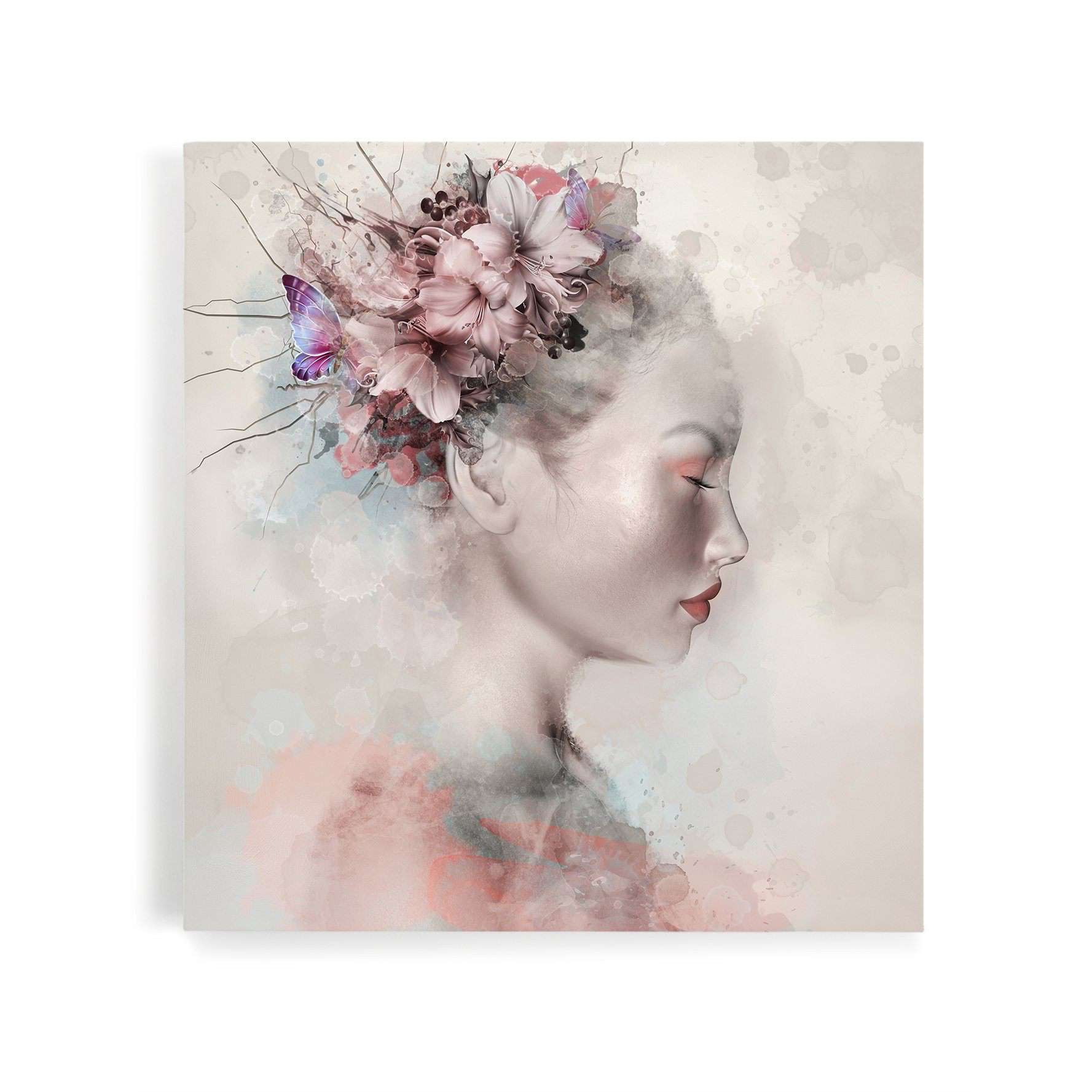 Woman With Lilies Canvas Magna Canvas 