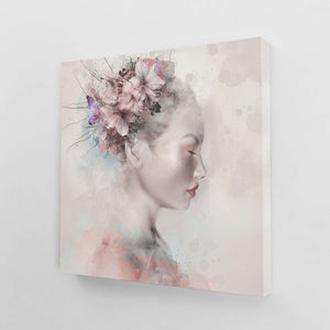Woman With Lilies Canvas Magna Canvas 
