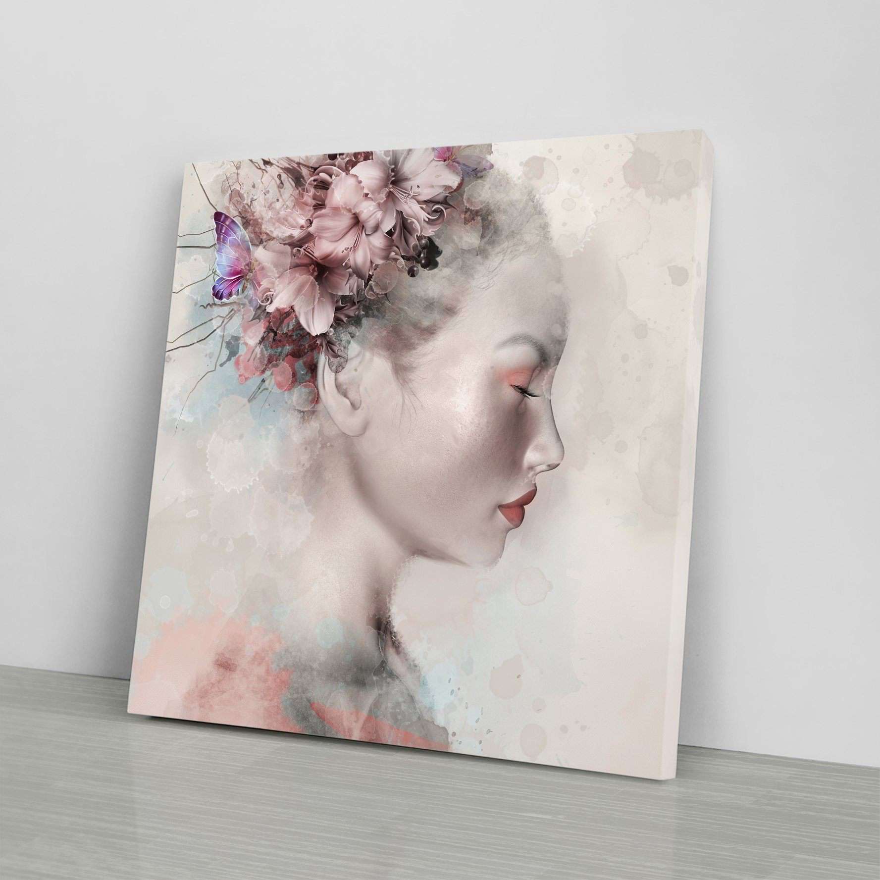 Woman With Lilies Canvas Magna Canvas 